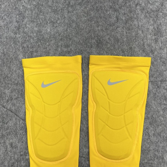 Nike Pro NBA Padded Leg Sleeves 2X 3X Yellow Men's Basketball Compression New - Picture 4 of 8